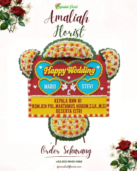Papan Bunga Pernikahan Gelung